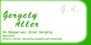 gergely aller business card